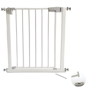 Puerta de bebé segura para niños más popular, puerta de seguridad para puerta de 75cm a 82cm con función de bloqueo de puerta automático, función de bloqueo de puerta blanca - Product Image 2
