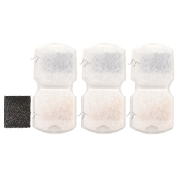 Filtres pour fontaine à eau pour chat, compatibles avec les filtres pour fontaine à eau pour animaux de compagnie en acier inoxydable avec éponges, filtres de remplacement