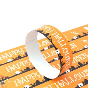 Custom Disposable Paper Wristbands Strong Adhesive Closure Laser Engraved Waterproof Multiple Colors Serial Numbers for Events - Product Image 2