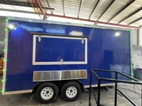 Remolque de Cocina Móvil Totalmente Equipado Food Truck Cocina Móvil Furgoneta Callejera Carrito de Comida Caliente Remolque de Catering