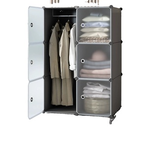 Armoire de rangement simple en <span class=keywords><strong>plastique</strong></span>, combinaison de placards, vente en gros, armoire minimaliste moderne à assembler soi-même avec <span class=keywords><strong>tiroirs</strong></span> - Product Image 1