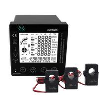 Medidor de Energía Trifásico con Pantalla LCD de 96*96mm, RS485 Modbus RTU Clase 0.5, Función Multitarifa, 5A