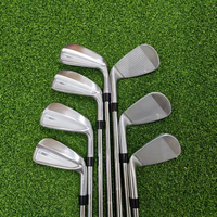 Fers de golf pour hommes 4-9+PW, manche en acier, design de semelle large et indulgent pour des coups droits et longs