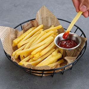 Tasse à sauce occidentale en acier inoxydable Plats et assiettes pour frites Poulet frit <span class=keywords><strong>Steak</strong></span> Dip Salade Tomate Autres aliments - Product Image 4