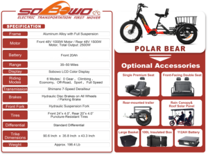 Triciclo Elettrico Sobowo a Prezzo All'Ingrosso Direttamente dalla Fabbrica, Autonomia 56-80KM, Certificato ISO per Pendolarismo Urbano Anziani - Product Image 6