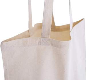 Sac fourre-tout à bandoulière en toile de coton naturel avec logo personnalisé écologique léger et réutilisable avec motif de lettres pour l'épicerie quotidienne et les aliments - Product Image 2