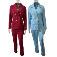 Ensemble pantalon slim et blazer pour femme ZHEZHE Manufacturers' Fashion, tenue de bureau professionnelle, costume formel