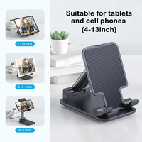 Support de téléphone portable pliable en plastique pour bureau, support portable en plastique rigide pour téléphone portable, idéal pour bureau, petit cadeau