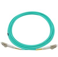LC/LC Duplex OM4 Multimode Fiber Optic Patch Cord Biru Low Smoke 2Core 3M/5M/10M/15M/20M/25M Opsional Kabel LAN FTTH