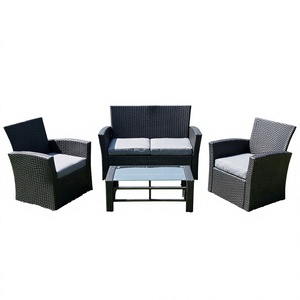 Conjunto de Muebles de <span class=keywords><strong>Jardín</strong></span> Modernos para Exteriores, Terraza de Hotel o Villa, Sofá de Ratán - Product Image 1