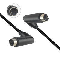 Câble coudé de connecteur Mini DIN MIDI mâle-mâle à angle droit 90 degrés de haute qualité pour vidéo S-Video, 4, 5, 6, 7, 8 broches, fabriqué sur mesure