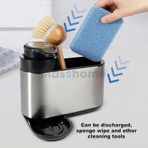 Stainless Steel <b>Kitchen</b> Sink Organizer Sink <b>Caddy</b> <b>Kitchen</b> Soap Dispenser <b>Caddy</b> - Product Image 4