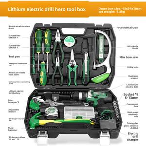 Boîte à outils Power <span class=keywords><strong>Lion</strong></span>, ensemble d'outils pour la maison, kit d'outils de réparation, ensemble d'outils de perçage pour voiture, ensemble d'outils pour le travail <span class=keywords><strong>du</strong></span> bois, installation de meubles - Product Image 6