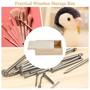 กล่องเก็บของไม้ขนาดเล็กกล่องไม้สำหรับเก็บของกล่องไม้พร้อมฝาเลื่อน - Product Image 6