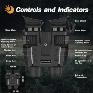 Binoculares de Visión Nocturna NV8000, Gafas IR Montables en la Cabeza, HD, Portátiles, Manos Libres, Recargables, para Observación en Campamentos al Aire Libre - Product Image 6