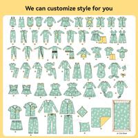 Pijamas de Bebé de Tencel Modal, Directo de Fábrica, Impresión Personalizada, Venta al Por Mayor, Ropa de Dormir OEM ODM, Suave y Transpirable