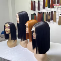 2*6 4*4 13x4 Kim Closure # 1B Lace Frontal Perruque Pour Femmes Noires Blunt Cut SDD Short Vietnamese Bone Straight Bob Perruque