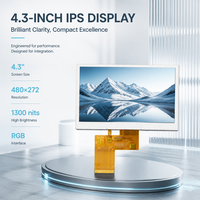Lianxun 4,3 Zoll LCD-Anzeigebildschirm 1300 Hohe Helligkeit RGB-Schnittstelle 480x272 Auflösung Weiße TFT-LCD-Module