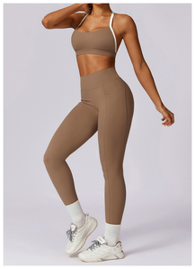 Aoyema Sexy Set Yoga Personalizzato con Collo <span class=keywords><strong>Aderente</strong></span> e Schiena Scoperta, Completo Fitness ad Asciugatura Rapida per Corsa e Sport da <span class=keywords><strong>Donna</strong></span> - Product Image 6