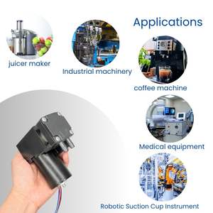 Mini pompe à piston haute pression et haut débit 40L/min 6.5bar 12V 24V Moteur sans balais pour levage sous vide Appareils médicaux Échantillonnage d'air - Product Image 4