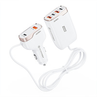 Cargador de Coche SUNDA, Superventas, PD de 123W, 3 Puertos USB C, Cargador Rápido para Teléfonos Móviles