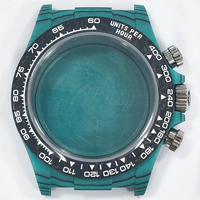 Montre mécanique de luxe légère pour homme de qualité supérieure, boîtier noir, cadran bleu clair avec chiffres romains, multifonction, multi-cadrans, 4130