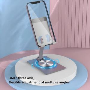 Soporte Ergonómico Portátil de Aleación de Aluminio para iPad, Altura Ajustable, Rotación de 360 Grados, Base Giratoria, Diseño Flexible para Escritorio - Product Image 2