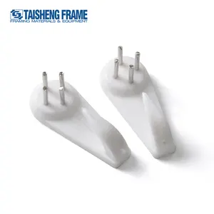 TS-H24 de pared dura de hormigón, ganchos de plástico ABS para marco de fotos, blanco, potente