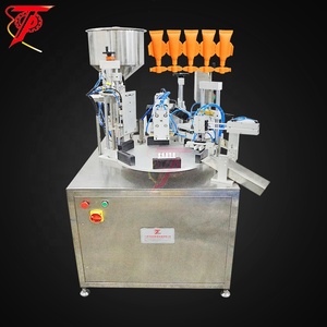 Ulatrasonic automatic 5 7 strips ampoule plastic cosmetic tube filling and sealing machine for paste or cream tube filler sealer
