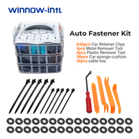 Attaches universelles 635 pièces Rivet assorties Kit de clips de retenue de pare-chocs en plastique pour voitures