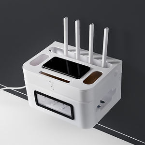 Portable and Flexible Desktop <strong>Storage</strong> <strong>Box</strong> for <strong>Cable</strong> WIFI Wireless Router Metal Plastic <strong>Cable</strong> Organizer with Detachable Socket - Product Image 4