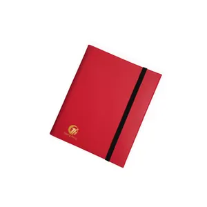 Carpeta de cuero con 9 bolsillos, funda protectora para tarjetas de crédito, álbum de fotos