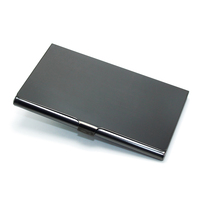 Vente en gros bon marché Publicité minimaliste Spécialité Cadeau Porte-cartes en acier inoxydable noir Porte-cartes de crédit Boîte de cartes de visite en métal
