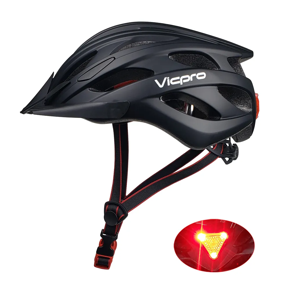 CE EN1078 Approved Newest MTB Bike Helmet Bicycle Helmets with sun visor and LED lights