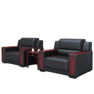 Mibo Furniture Office Sofa Set Pu Leather <b>Single</b> Seat Conference Room Reception Sofa Chinese Style Business Meeting Furniture - Product Image 4