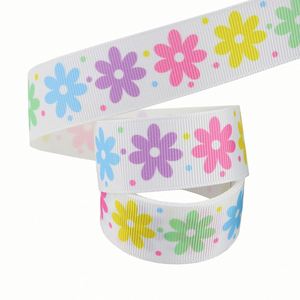 Ruban Gros-Grain Arc-en-Ciel Exclusif de Pâques, 2,5 cm, 10/50 Yards, en Polyester, Idéal pour la Décoration de la Chasse aux Œufs de Pâques et l'Emballage Cadeau - Product Image 2