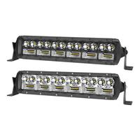 Barre lumineuse LED double rangée 12 pouces 108W à faisceau combiné, avec lentille chromée ou noire, pour tout-terrain 12V, avec faisceau de câblage automobile