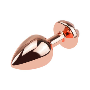 New Rose Gold Metal anal <b>plug</b> shorts small <b>medium</b> large 3 size super big anal <b>butt</b> <b>plug</b> sex toy for women man couple - Product Image 2