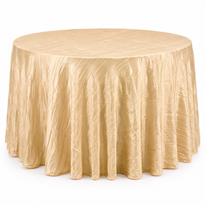 Hotel Banquet Crinkle Taffeta <b>Tablecloth</b> Polyester Textured Event Linen for Hospitality Project Supply - Product Image 1