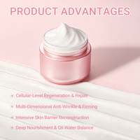 Crème hydratante pour le visage au PDRN et ADN de saumon, réparation de la barrière cutanée, hydratation intense, raffermissante et revitalisante