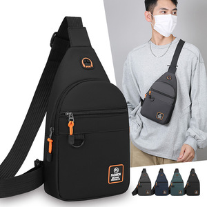 Crossbody Bag Oxford Cloth Waterproof Men's Chest Bag Large Capacity Casual Outdoor Travel Backpack Solid Color Fashion Design - Product Image 1