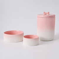 Bol en céramique pour animaux de compagnie, pot à dessert, plat de rangement, compatible lave-vaisselle et micro-ondes, matériau de qualité alimentaire, design moderne pour chiens et chats