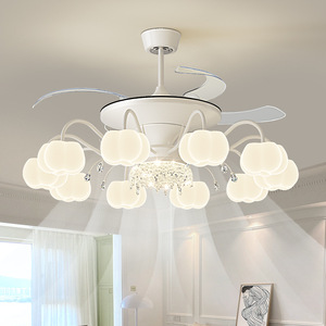 Ventilateur de plafond silencieux pour salon, lampe de ventilateur de plafond pour salle à manger, lampe de ventilateur nuage pour chambre d'enfant - Product Image 1