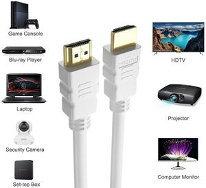 Câble <span class=keywords><strong>HDMI</strong></span> 2.0 4K, 1M 1.5M, 18Gbps, fabrication professionnelle en chine, couleur blanche, 1M - Product Image 6