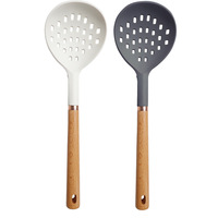 Ensemble de Cuisine Haut de Gamme en Silicone et Manches en Bois, Vente Chaude, Ustensiles et Gadgets de Cuisson