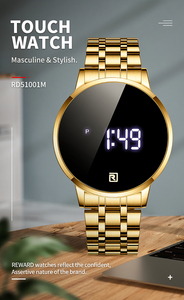 REWARD RD51001M Simple Luxury Stainless Steel <strong>Watch</strong> Digital <strong>Couple</strong> Wristwatch Touch Screen Sport Waterproof <strong>Watch</strong> - Product Image 5