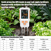 Testeur de pH, d'humidité, de fertilité, de luminosité, de conductivité électrique (EC) et de température de l'air pour l'agriculture et les plantes de jardin - Vente chaude