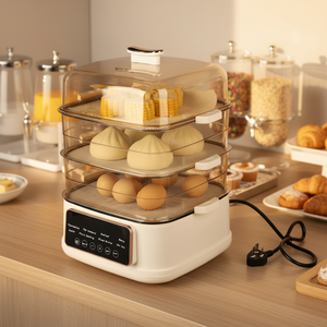 Vaporera Eléctrica Digital de 3 Niveles, 23L de Capacidad, Eficiencia Energética, Carcasa de Plástico PP, Apagado Automático de Seguridad, 1000W, Gran Venta - Product Image 1