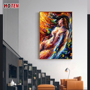 Bella giovane donna di danza Sexy dipinto a mano pittura a olio astratta su tela nuda immagine posteriore per camera da letto importazione cina - Product Image 5