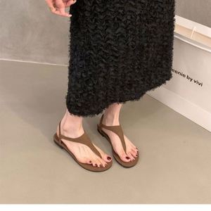 2026 New Summer <b>Flat</b> Retro Vacation Style Clip Toe <b>Sandals</b> fairy Black Soft Sole Non slip Breathable Beach Roman Shoes - Product Image 5